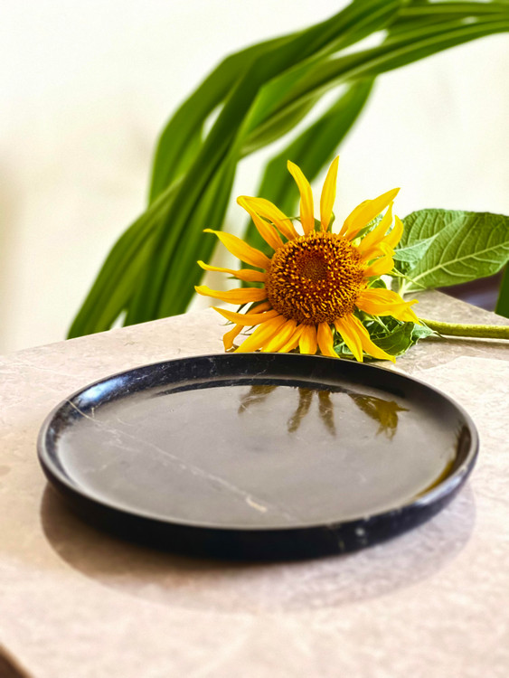 بشقاب مرمریت مشکی